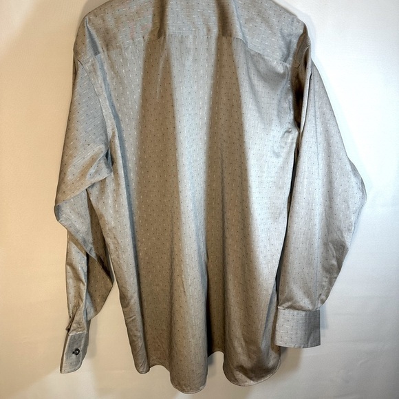 Joseph Abboud Non Iron Classic Fit Cotton Gray Long Sleeves Dress Shirt L NWT - Picture 14 of 15